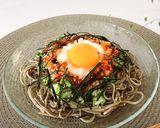 A picture of step 6 of Quick & Easy Chilled Soba with Natto and Okra.
