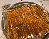 A picture of step 3 of Baked Bhindi.