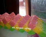 Foto langkah ke 4 dari resep Rainbow cake kukus lembut.