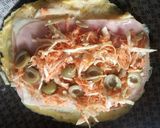 Foto del paso 2 de la receta: Omelette de J&Q relleno de repollo y zanahoria con aceitunas