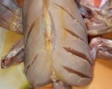 A picture of step 1 of Murgh Musallam.