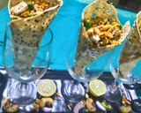 A picture of step 7 of Papad cone chaat.
