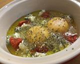 Foto del paso 1 de la receta: Huevos al horno con queso azul y sobrasada murciana