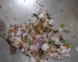 A picture of step 1 of Instant Rava idli with chutney.
