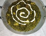 A picture of step 5 of Palak Paneer.