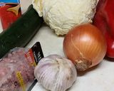 Foto del paso 1 de la receta: Repollo con calabacín y jamón