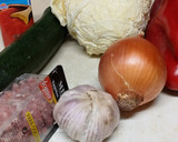 Foto del paso 1 de la receta: Repollo con calabacín y jamón