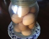 A picture of step 1 of California Farm No Peel Pickled Eggs.