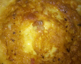 A picture of step 3 of Spinach and egg source with fried egg.