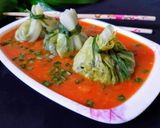 स्टिमड कैबज पार्सल विथ टोमेटो ग्रेवी रेसिपी चरण 8 फोटो