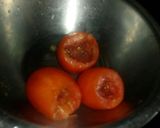 A picture of step 1 of Stuffed tomato with white gravy.