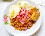 Foto langkah ke 4 dari resep Mie Nasi Goreng.