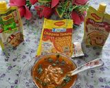 A picture of step 7 of Maggi chatpata tomato vegetables Chinese soup.