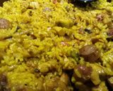 Foto del paso 3 de la receta: Arròs caldós amb músculs, pollastre i Frankfurt
