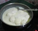 A picture of step 3 of Kaiser Rasmalai.