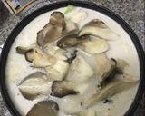 A picture of step 3 of Tom Kha Gai (Thai Coconut Chicken Soup).