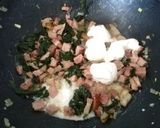 Une image de l'étape 2 de Spatzle épinard jambon et lard, parmesan.