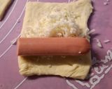 Virsli kelt tésztában recept fázis 3 fotója