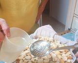 A picture of step 2 of Jaén-Style Migas.