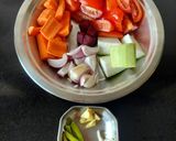 A picture of step 1 of Beetroot Carrot Tomato Soup.
