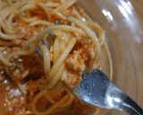 รูปขั้นตอนการทำที่ 9 ของ สปาเกตตี้ไก่สับในหม้อหุงข้าว