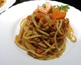 รูปขั้นตอนการทำที่ 7 ของ สปาเก็ตตี้หมูซอสมะเขือเทศ
