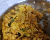A picture of step 5 of Mysore Masala dosa.