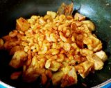 A picture of step 5 of Elephant Yam (Suran) cooked with Shrimps.