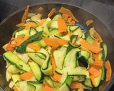 Foto del paso 3 de la receta: Cintas de calabacín y zanahoria con Merluza en Airfryer