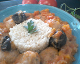 Foto del paso 7 de la receta: Albóndigas de pollo y pavo en salsa de tomate casera