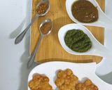 A picture of step 3 of One bite papri chana chat.