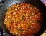 Kolbászos lecsós penne🍅🧄🧀🫑🧅 recept fázis 5 fotója