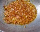 A picture of step 3 of Pumbkin ki sabji.