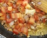 A picture of step 3 of Bhel ussal (mixed sprouts).