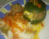 Foto del paso 4 de la receta: Zapallitos rellenos con arroz y pequeñas albóndiguitas