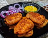 A picture of step 5 of Masala fish fry.