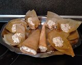 Une image de l'étape 4 de Coupelle de feuille de brick mousse Boursin et saumon.