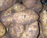A picture of step 1 of Fried sweet potato with egg sauce.