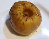 Foto del paso 3 de la receta Manzana asada bañada de chocolate caliente y almendra