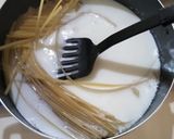 A picture of step 1 of Carbonara Fettuccine.