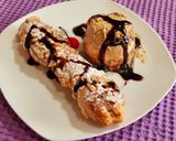 Foto del paso 8 de la receta: Rollitos de hojaldre rellenos de dulce de membrillo, almendras y leche condensada
