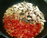 Foto del paso 2 de la receta Espinacas con champiñón y pimiento rojo