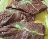 Foto del paso 3 de la receta: Entraña a la plancha con salsa de puerro y muzarella