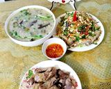 Hình bước làm 5 của món Cháo vịt gỏi vịt