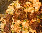A picture of step 3 of Gobi Gosht.
