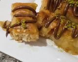 A picture of step 3 of Chocolate Baklava 😍.