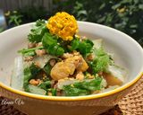 Hình bước làm 2 của món Cải dún xào thịt xay tóp mỡ