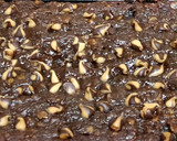 A picture of step 9 of Date, Walnut & Mocha Slice.