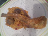 Arroz de conejo y setas
