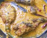 A picture of step 4 of Brinjal dip Dal curry.